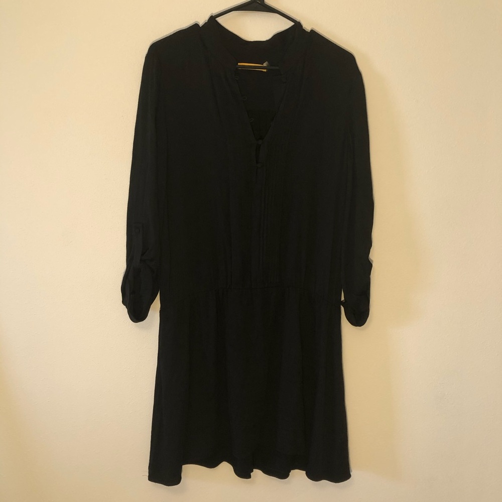 Alice+Olivia long sleeve black shirt dress large